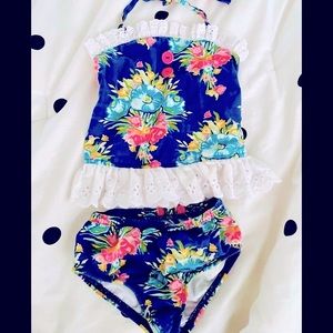 ELEANOR ROSE French Roses swimsuit Size 4/5 💚SALE 3/$25
